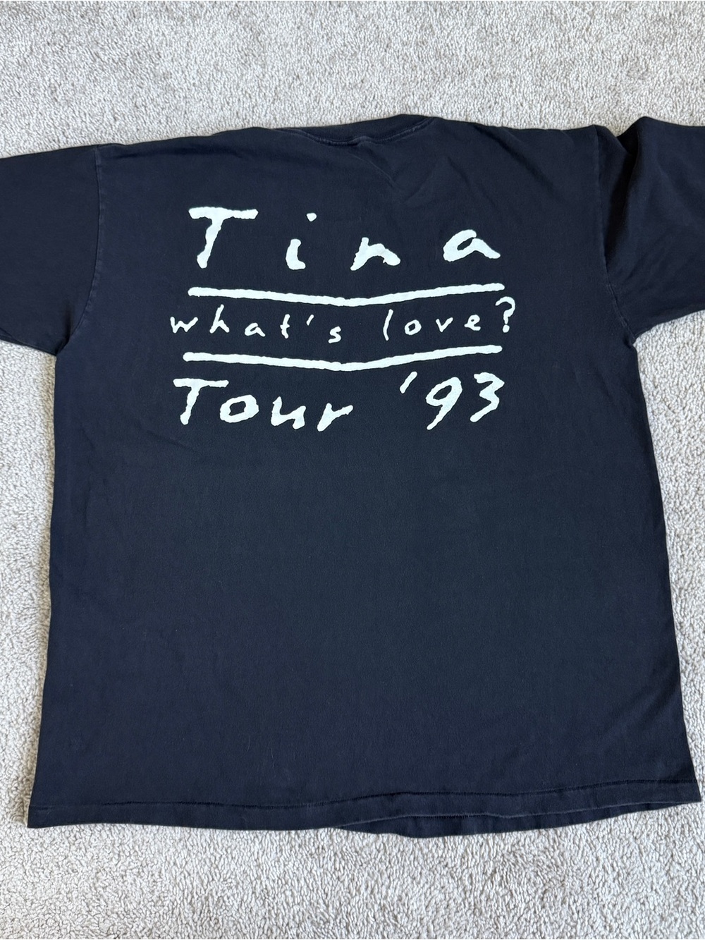 Vintage 1993 Tina Turner What’s Love Tour Local Crew T Shirt XL Single Stitch